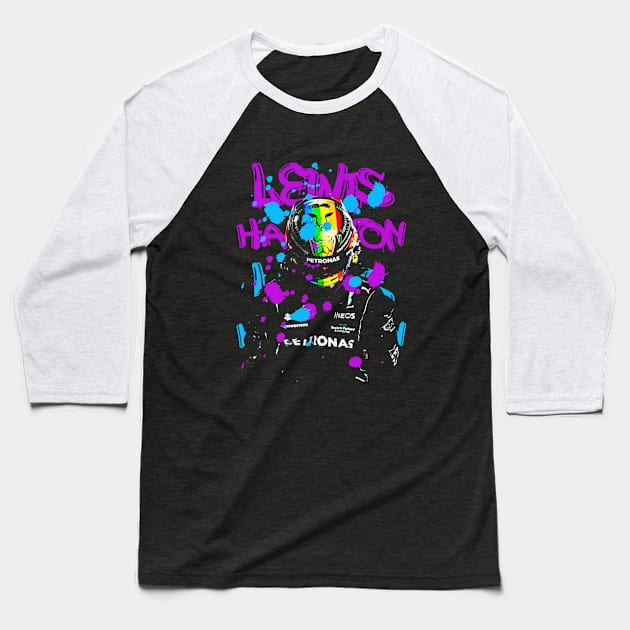 Lewis Hamilton Neon Baseball T-Shirt by lavonneroberson